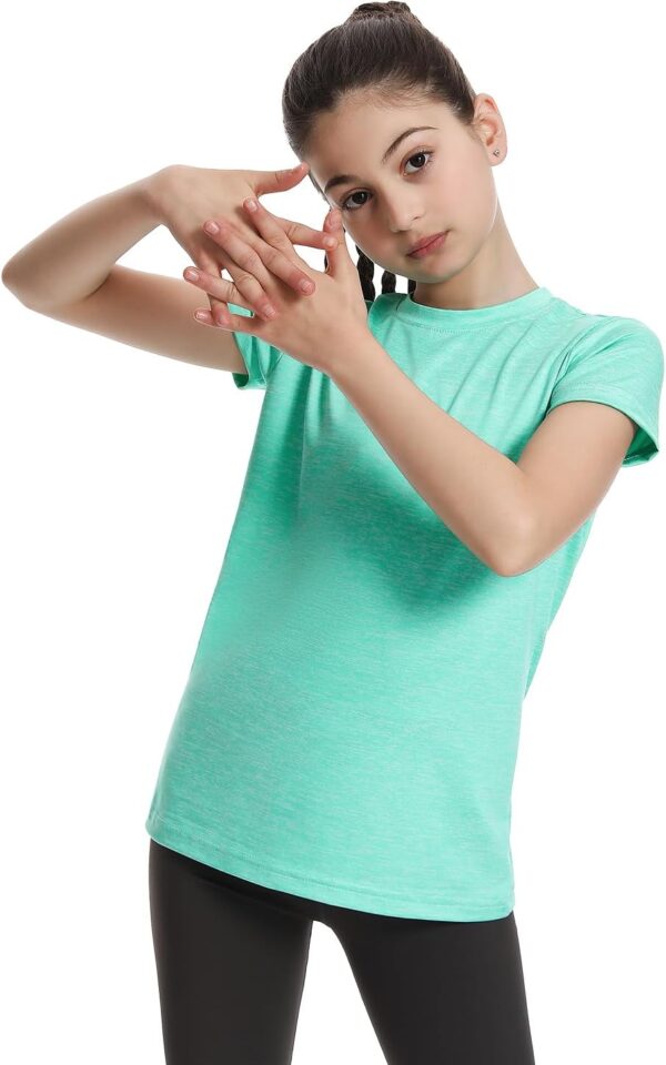 Star Vibe 4-5 Pack Girls Clothes Yellow Orange Green Red Tshirt Kids Dry Fit Running T-Shirt for Kids - Image 3