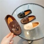 Girls Boys Loafers Toddler Leather Shoes Non Slip - Image 5