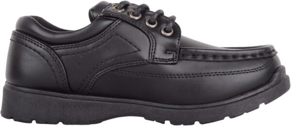 Junior Childrens Boys Faux Leather Formal Lace Up Padded School Wedding Shoes - Image 4