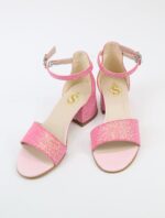 SIRRI Girls Ankle-Strap Shoes, Block Heels Sandals with Glitter for Special Occasion - Image 2
