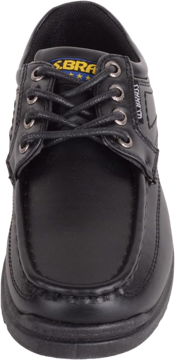 Junior Childrens Boys Faux Leather Formal Lace Up Padded School Wedding Shoes - Image 2