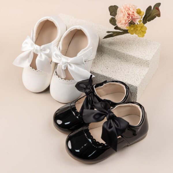 CENCIRILY Toddler Little Girl Mary Jane School Shoes Soft Anti-Slip Sole Hook and Loop Wedding Dress Flat - Image 2