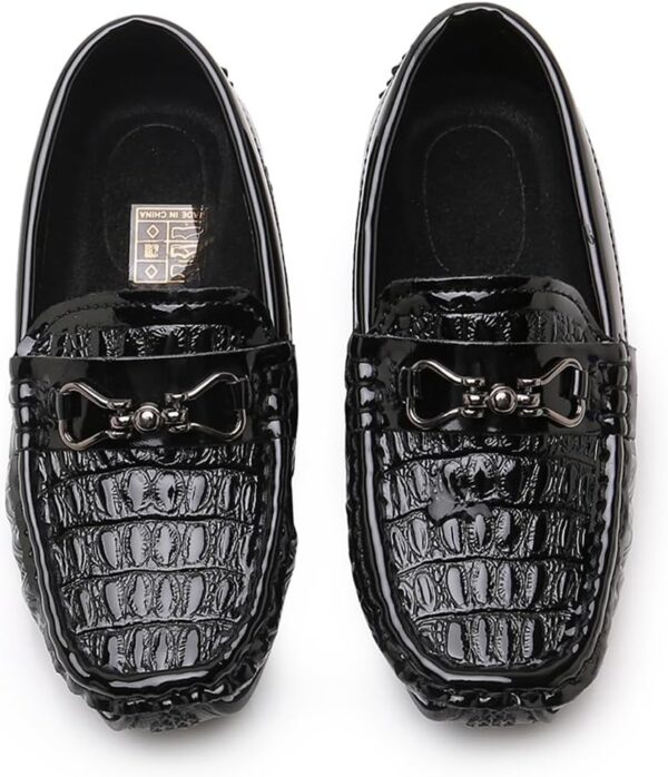 RVROVIC Kids Girls Boys Slip-on Loafers Oxford PU Leather Flats Shoes Casual Moccasin Shoes for Toddler Kid - Image 5