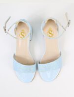 SIRRI Girls Ankle-Strap Shoes, Block Heels Sandals with Glitter for Special Occasion - Image 3