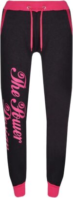 A2Z 4 Kids Tracksuit Girls The Power Design Print Zipped Top - T.S PD 301 Black & Pink._7-8 - Image 3