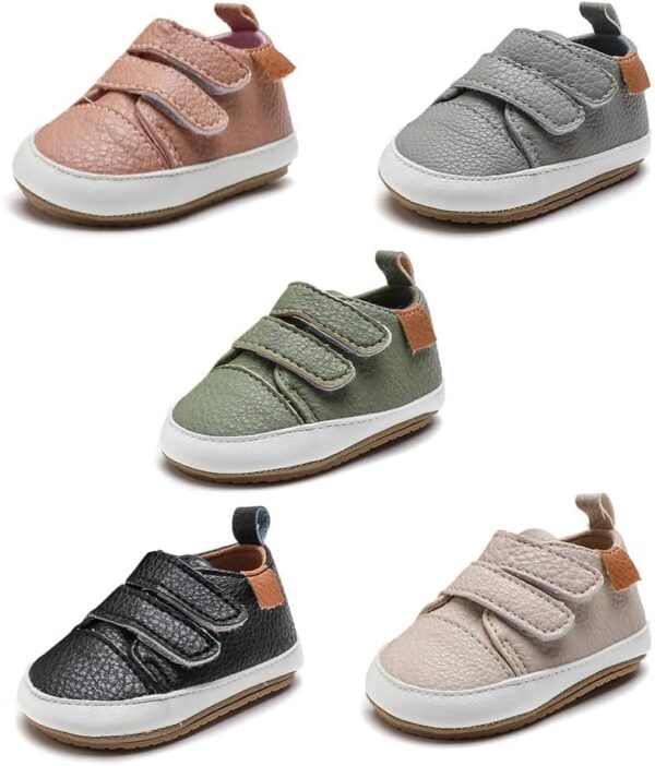 Baby Boys Girls Shoes High-Top PU Leather Sneakers Non-Slip Rubber Sole Newborn Infant First Walking Shoes Sneaker Flats Unisex Baby Shoes - Image 5