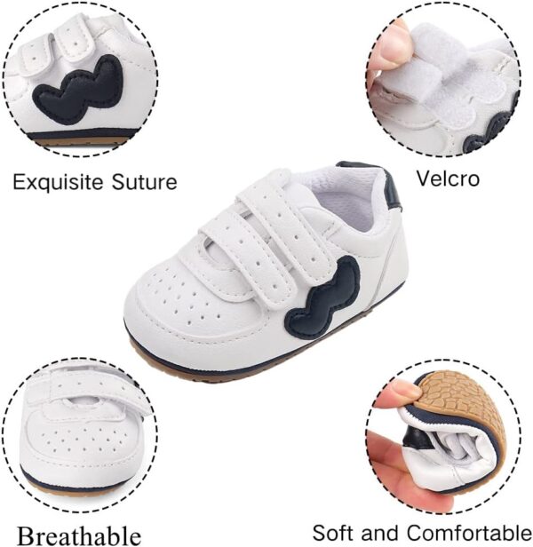 Baby Boys Girls First Walking Shoes Infant Prewalkers Pram Shoes Soft PU Leather Anti Slip Sole - Image 3