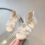 BWGHBH Girls Gladiator Sandals Summer Princess Butterfly Strappy Dress Flats Shoe with Back Zipper For Toddler/Little Kid - Image 2
