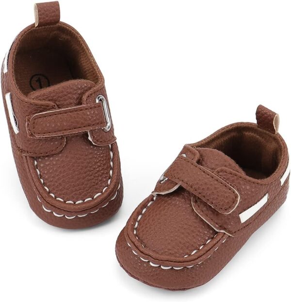 Baby Boys Moccasin Shoes Infant First Walking Soft Sole Casual Flats Shoes - Image 4