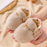 LUCKKY Baby Cartoon Plush Cotton Toddler Shoes,Baby Boys Girls Anti-Slip Soft Sole Warm Winter Booties Shoes,Toddler Cartoon Cute Plush Warm Home Booties Shoes,Infant Warm Shoes - Image 2