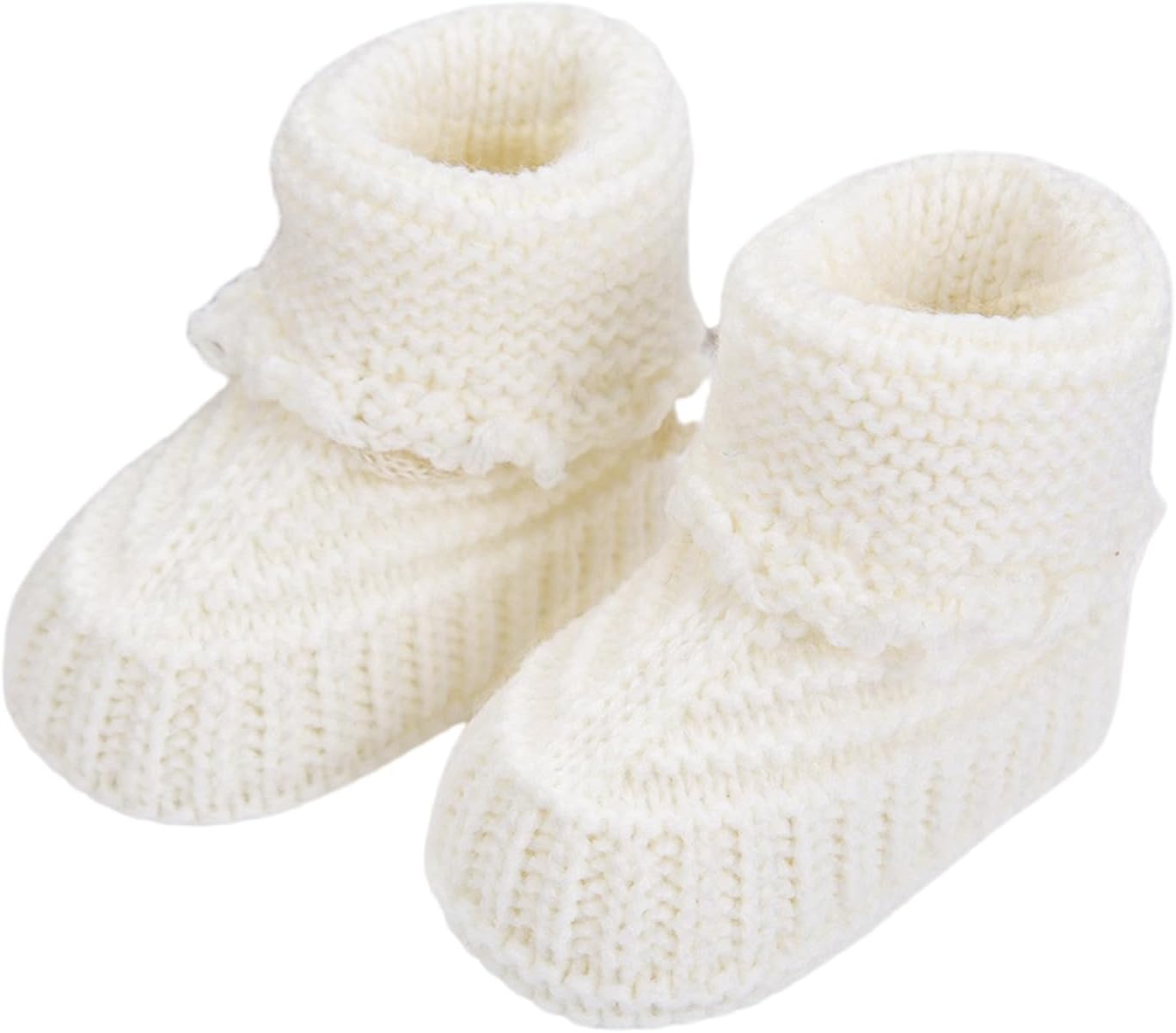 61RpEsd6PJL._AC_SL1500_.jpg Montesy Baby Booties newborns First Walkers Soft Knit Elegant Knit Baby Booties Comfortable Wearing for Infant Boy & Girl - Image 1