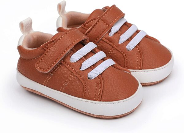 RVROVIC Baby Boys Girls Sneakers Anti-Slip Oxford Loafer Flats Infant Toddler PU Leather Soft Sole Baby Shoes - Image 3