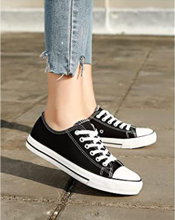 Children’s Boys’ Girls’ Canvas Casual Shoes Pumps Trainers Unisex Sport Shoes Lace Up Fastening Synthetic Material for Everyday Use - Image 2