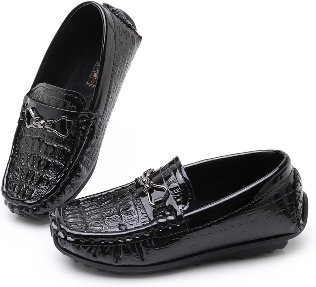 61Ve7TxMo9L._AC_SL1200_.jpg RVROVIC Kids Girls Boys Slip-on Loafers Oxford PU Leather Flats Shoes Casual Moccasin Shoes for Toddler Kid - Image 1