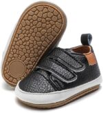 Baby Boys Girls Shoes High-Top PU Leather Sneakers Non-Slip Rubber Sole Newborn Infant First Walking Shoes Sneaker Flats Unisex Baby Shoes