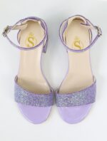 SIRRI Girls Ankle-Strap Shoes, Block Heels Sandals with Glitter for Special Occasion - Image 3