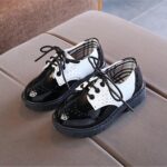 Kids Leather School Shoes Casual Oxford Flat Fashion Classic Girls Lace Up Brogue Shoes Comfortable Boys Uniform Dress Shoes - Image 4