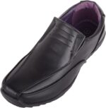 ABSOLUTE FOOTWEAR Childrens Kids Juniors Boys Formal Faux Leather Slip On Padded School Wedding Shoes