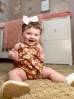 Derouetkia Baby Girl Romper Summer Tank Top Suspender with Bow Design Cute Baby Girl Jumpsuit 3Pcs - Image 4