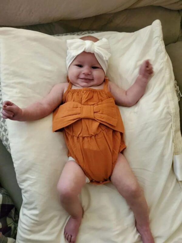 Derouetkia Baby Girl Romper Summer Tank Top Suspender with Bow Design Cute Baby Girl Jumpsuit 3Pcs - Image 7