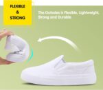 Unisex Kids Canvas Shoes Toddlers Sneakers Breathable Slip-on Trainers Pumps Plimsoles for Boy and Girls - Image 2