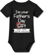 Happy First Father's Day Baby Babygrow Bodysuit Short Sleeve Onesie 0-12 Months