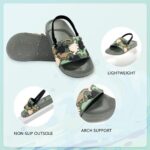 Girls Sandals Glitter Sliders, Boys Summer Slippers Kids Flip Flops for Beach Pool, Toddlers Lightweight Non-slip Sequins Sandals with Back Strap - Image 4