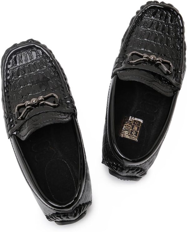 RVROVIC Kids Girls Boys Slip-on Loafers Oxford PU Leather Flats Shoes Casual Moccasin Shoes for Toddler Kid - Image 4