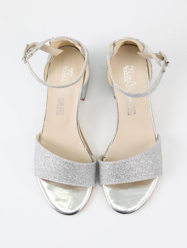 SIRRI Girls Ankle-Strap Shoes, Block Heels Sandals with Glitter for Special Occasion - Image 3