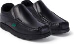 Kickers Boy's Fragma Slip on Moc Toe Comfortable Leather Shoes, Black - Image 3