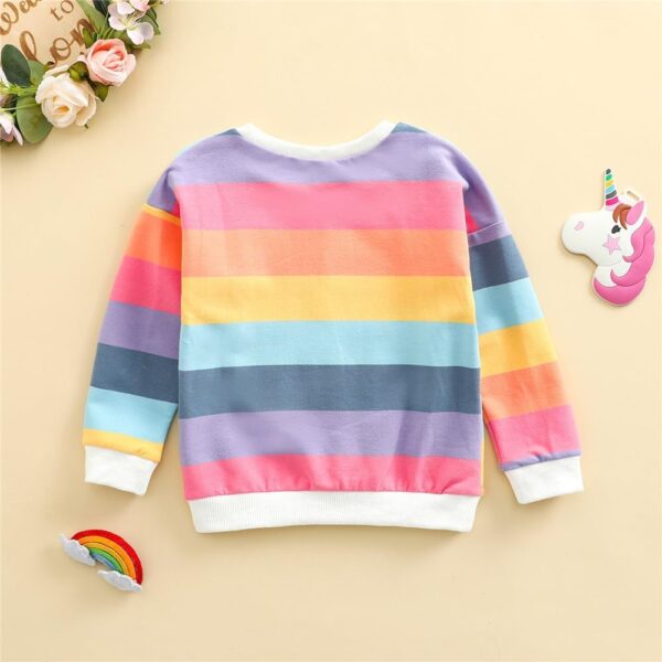 LitBud Girls Sweatshirts Unicorn Crewneck Pullover for Toddler Clothes Girl Cotton Top Long Sleeve Casual Jumper T Shirt fall for Kids Size 1-7 Years Old - Image 6