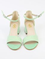 SIRRI Girls Ankle-Strap Shoes, Block Heels Sandals with Glitter for Special Occasion - Image 2