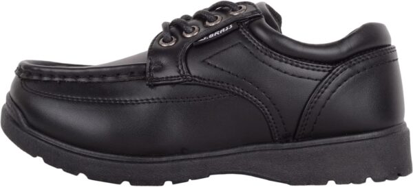 Junior Childrens Boys Faux Leather Formal Lace Up Padded School Wedding Shoes - Image 5