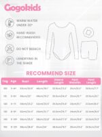 Gogokids Girls Three-Piece Gymnastics Leotards, Long Sleeve Gymnastics Set with Shorts and Hairband, Sparkling Ballet Dancing Unitards - Gymnastics Outfit with Gradient Color Design for 3-12 Years - Image 7