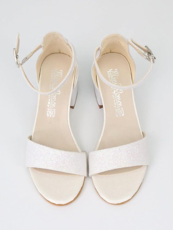 SIRRI Girls Ankle-Strap Shoes, Block Heels Sandals with Glitter for Special Occasion - Image 3