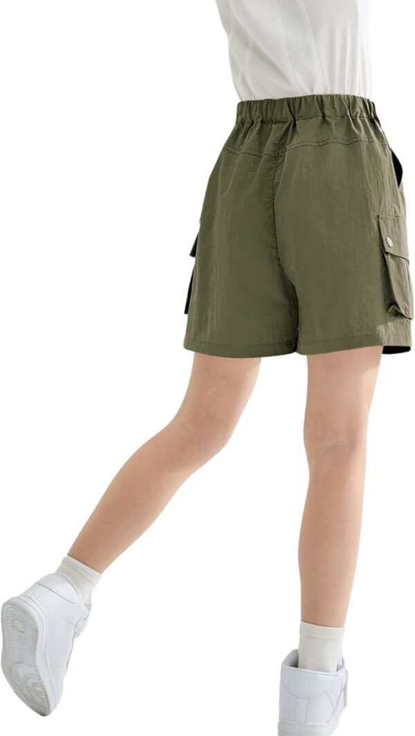 Rolanko Girls Shorts Sports Active Summer Cargo Shorts Teen Kids Running Gym Parachute Short Pants - Image 3
