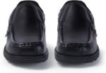 Kickers Boy's Fragma Slip on Moc Toe Comfortable Leather Shoes, Black - Image 2