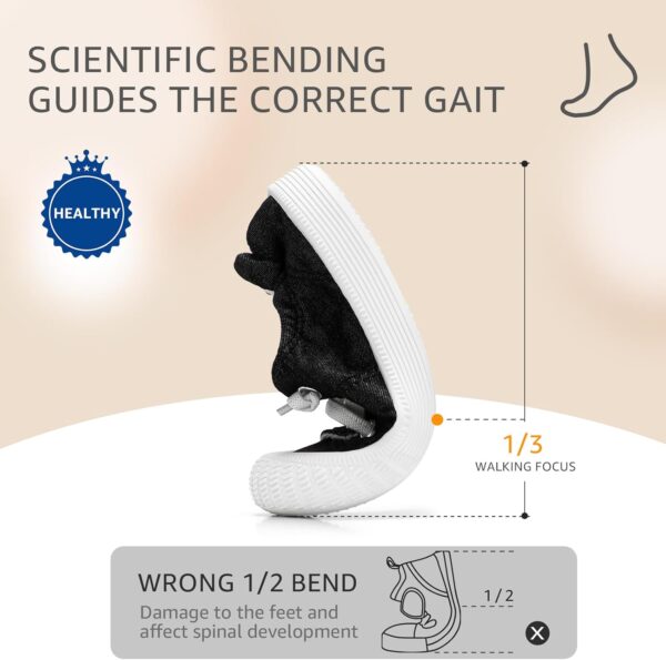 STQ KIDS Boys School Shoes Girls Toddler Trainers Canvas Barefoot First Walker Non-Slip Running Sneakers Wide Comfort Baby Walking Tennis - Image 5