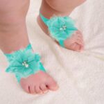 12 Pairs Baby Girl Shoes Baby Chiffon Sandals Bowknot Barefoot Sandals Feet Accessories For Baby Girls Newborn Infants Toddler Kids Girl Fashion Sandals - Image 4