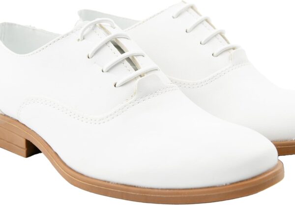 Boys' Lace Up Derby Dress Shoes - Communion Wedding Prom Formal Footwear - Image 2