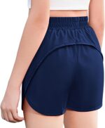 Arshiner Girls Summer Lightweight Sporty Shorts Kids Quick Dry Active Running Workout Shorts with Mesh Liner and Zip Pockets 5-12 Years