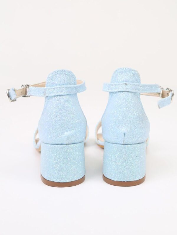 SIRRI Girls Ankle-Strap Shoes, Block Heels Sandals with Glitter for Special Occasion - Image 5