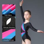 Gavena Gymnastics Leotards for Girls Kids Long Sleeve Gymnastics Outfit Set with Dance Shorts and Hairband Toddler Athletic Ballet Bodysuit 5-13 Years - Image 4