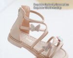 BWGHBH Girls Gladiator Sandals Summer Princess Butterfly Strappy Dress Flats Shoe with Back Zipper For Toddler/Little Kid - Image 4