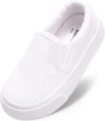 Unisex Kids Canvas Shoes Toddlers Sneakers Breathable Slip-on Trainers Pumps Plimsoles for Boy and Girls