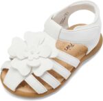 DREAM PAIRS Girls Closed-Toe Flower Summer Dress Sandals Shoes Toddler/Little Kid