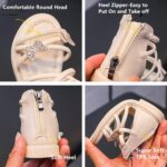 BWGHBH Girls Gladiator Sandals Summer Princess Butterfly Strappy Dress Flats Shoe with Back Zipper For Toddler/Little Kid - Image 3