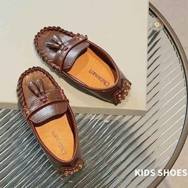 TangDao Girls Boys Loafers Toddler Leather Shoes Non Slip - Image 3