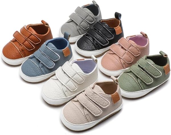 Baby Boys Girls Shoes High-Top PU Leather Sneakers Non-Slip Rubber Sole Newborn Infant First Walking Shoes Sneaker Flats Unisex Baby Shoes - Image 6