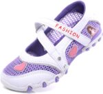 Unitysow Girl Sandals Glitter Princess Shoes Flat Walking Sandals Comfort Mary Jane Birthday Party Dance Shoes for Little Kid/Big Kid